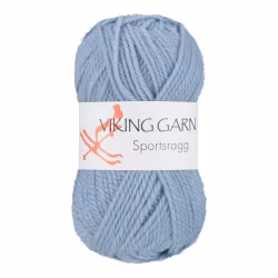 Garn Sportsragg, 50g, Ljus Blå, 521