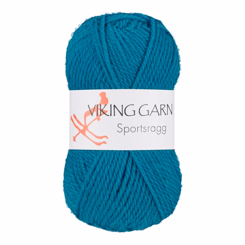 Garn Sportsragg, 50g, Turkos, 529