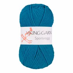 Garn Sportsragg, 50g, Turkos, 529