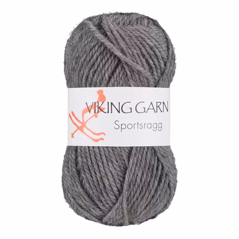 Garn Sportsragg, 50g, Grå, 530