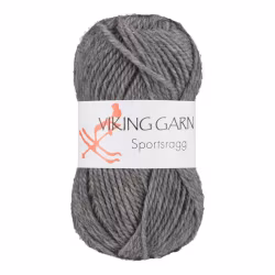 Garn Sportsragg, 50g, Grå, 530