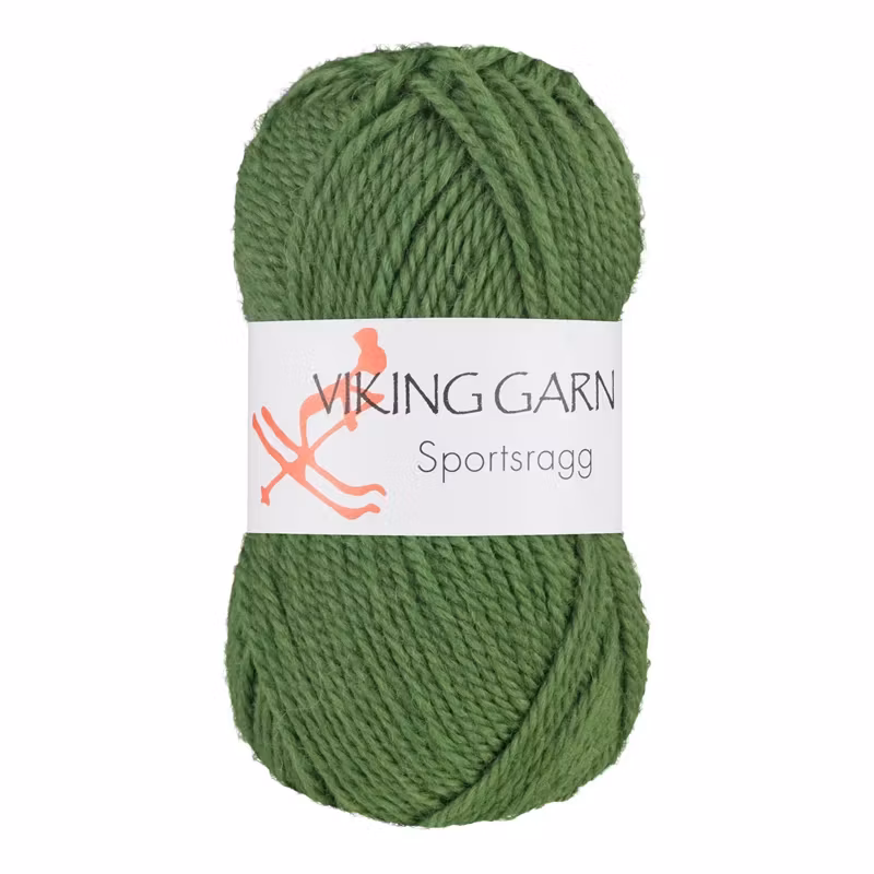 Garn Sportsragg, 50g, Grön, 533