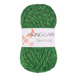 Garn Sportsragg, 50g, Multi Grön, 537