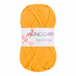 Garn Sportsragg, 50g, Gul, 545
