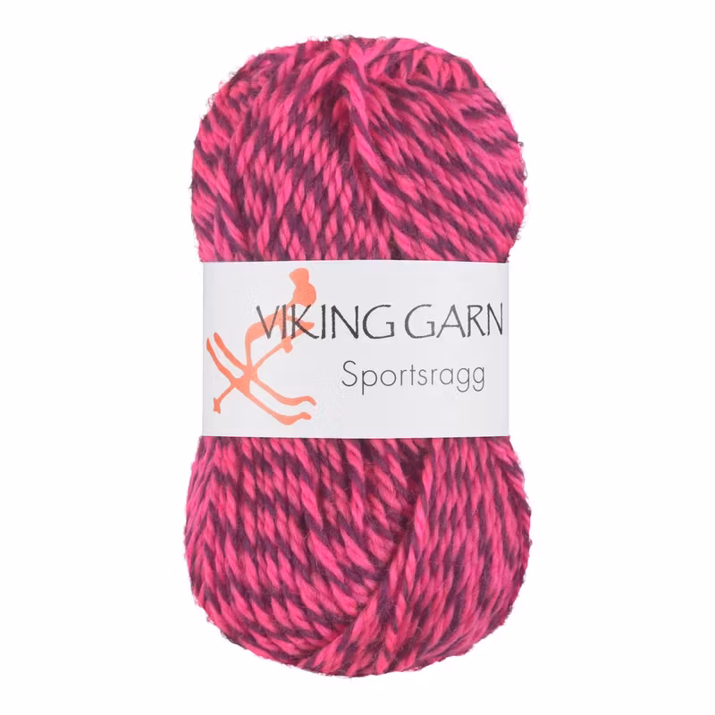 Garn Sportsragg, 50g, Multi Rosa/Lila, 556