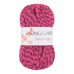 Garn Sportsragg, 50g, Multi Rosa/Lila, 556