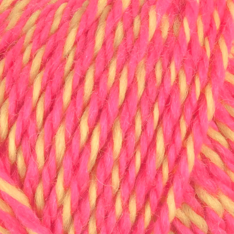 Garn Sportsragg, 50g, Multi Rosa/Gul, 557