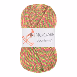 Garn Sportsragg, 50g, Multi Neon, 558