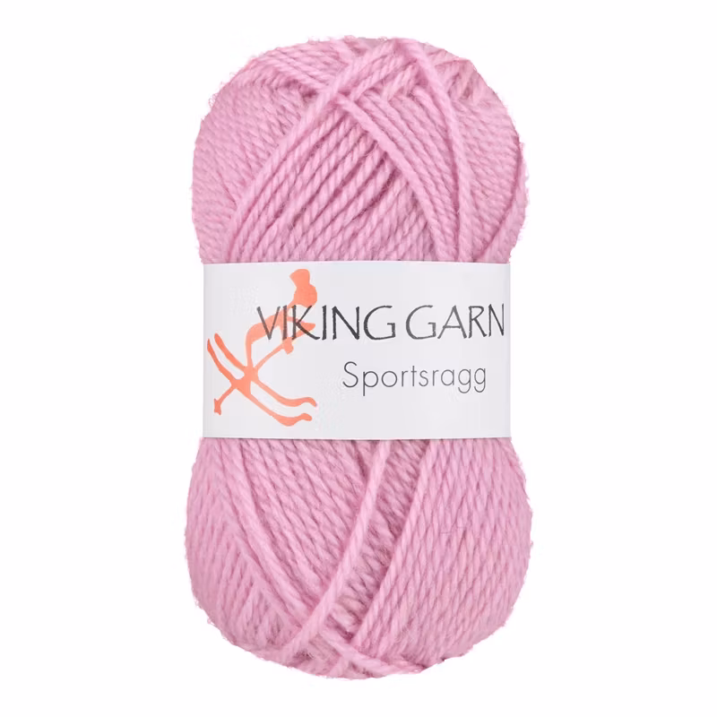 Garn Sportsragg, 50g, Rosa, 563