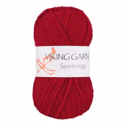 Garn Sportsragg, 50g, Röd, 565