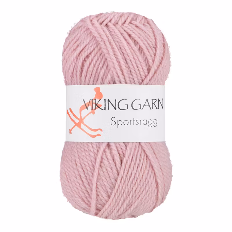 Garn Sportsragg, 50g, Ljus Rosa, 574