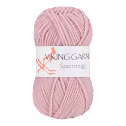 Garn Sportsragg, 50g, Ljus Rosa, 574