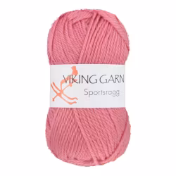 Garn Sportsragg, 50g, Gammelrosa, 581