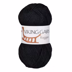 Garn Raggen, 150g, Svart, 703