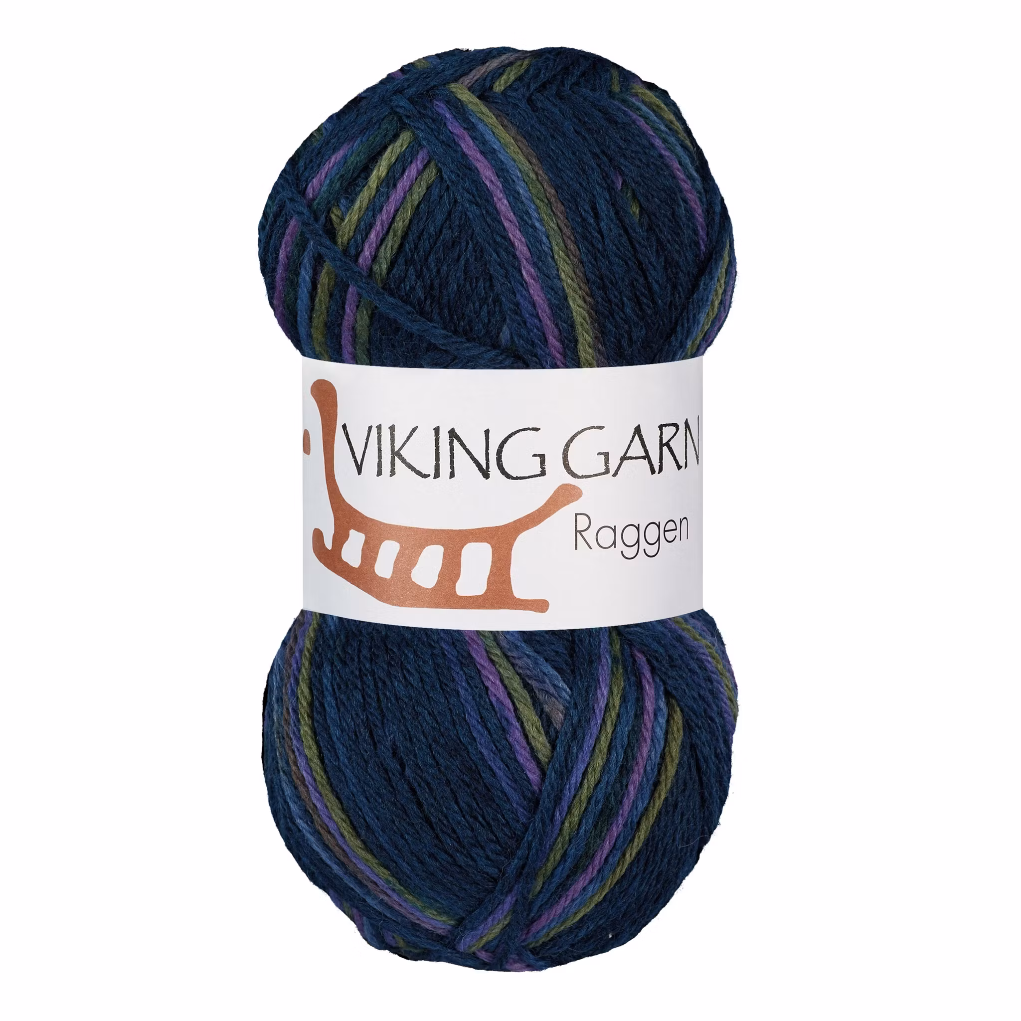 Garn Raggen, 150g, Multi Marine/Grön, 727