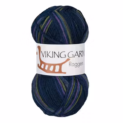 Garn Raggen, 150g, Multi Marine/Grön, 727