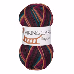 Garn Raggen, 150g, Multi Lila/Ockra, 756