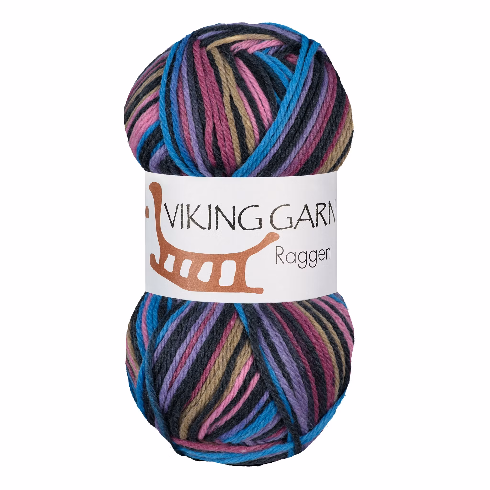 Garn Raggen, 150g, Multi Blå/Rosa, 766