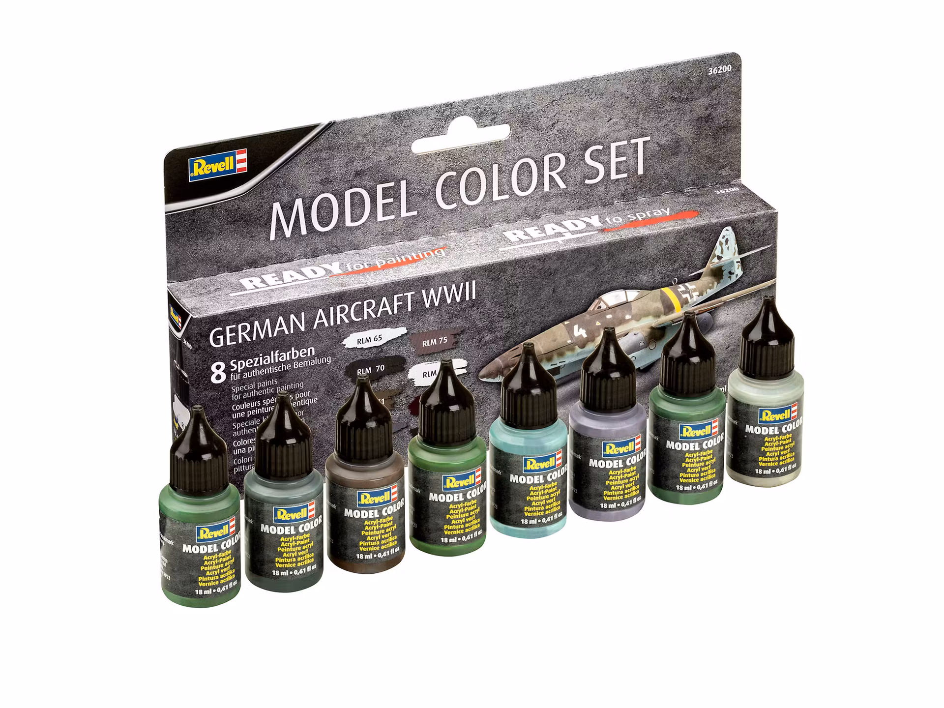 REVELL Model Color, German Aircraft WWII 8x17ml
