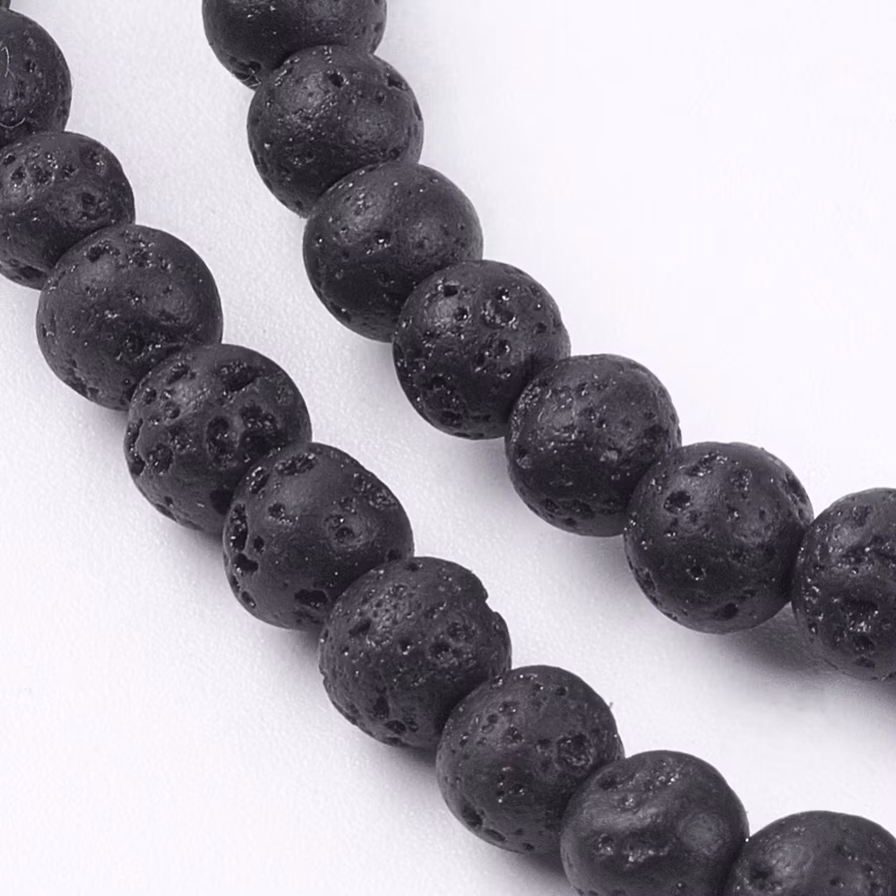 Natural Lava Rock Beads, 4,5mm, Ca 95 st
