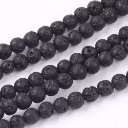 Natural Lava Rock Beads, 4,5mm, Ca 95 st