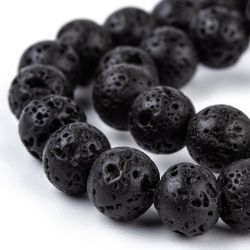 Natural Lava Rock Beads, 8mm, Ca 50 st