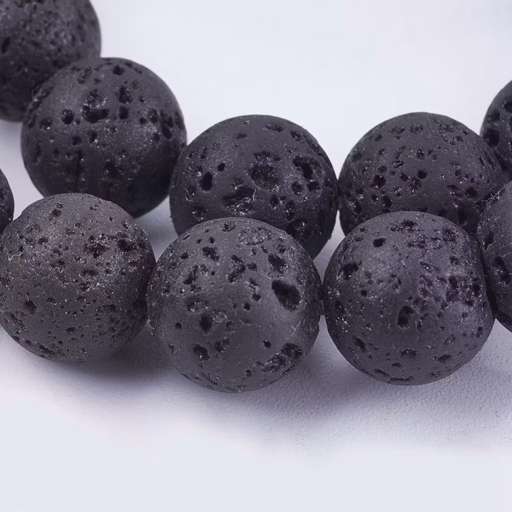Natural Lava Rock Beads, 10mm, Ca 40 st
