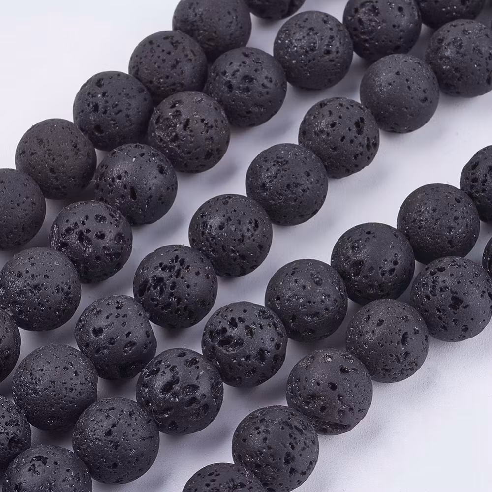 Natural Lava Rock Beads, 10mm, Ca 40 st