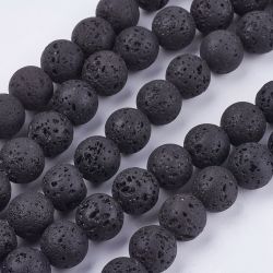 Natural Lava Rock Beads, 10mm, Ca 40 st