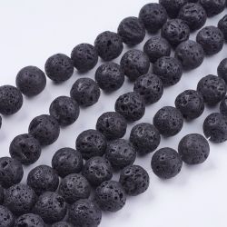 Natural Lava Rock Beads, 14mm, Ca 27st