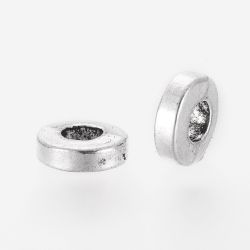 Mellandel Rund, 6x2mm, 50st, Antik Silver