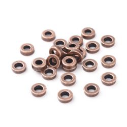 Mellandel Rund, 6x2mm, 50st, Red Copper