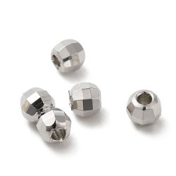 Mellandel facetterad, 4x3,3mm, 20st, Platina