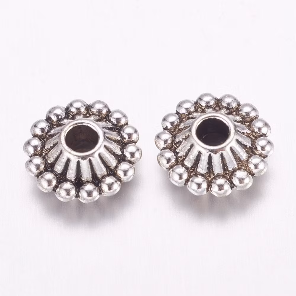 Mellandel, Bicone, 11x5mm, 25st, Antique Silver