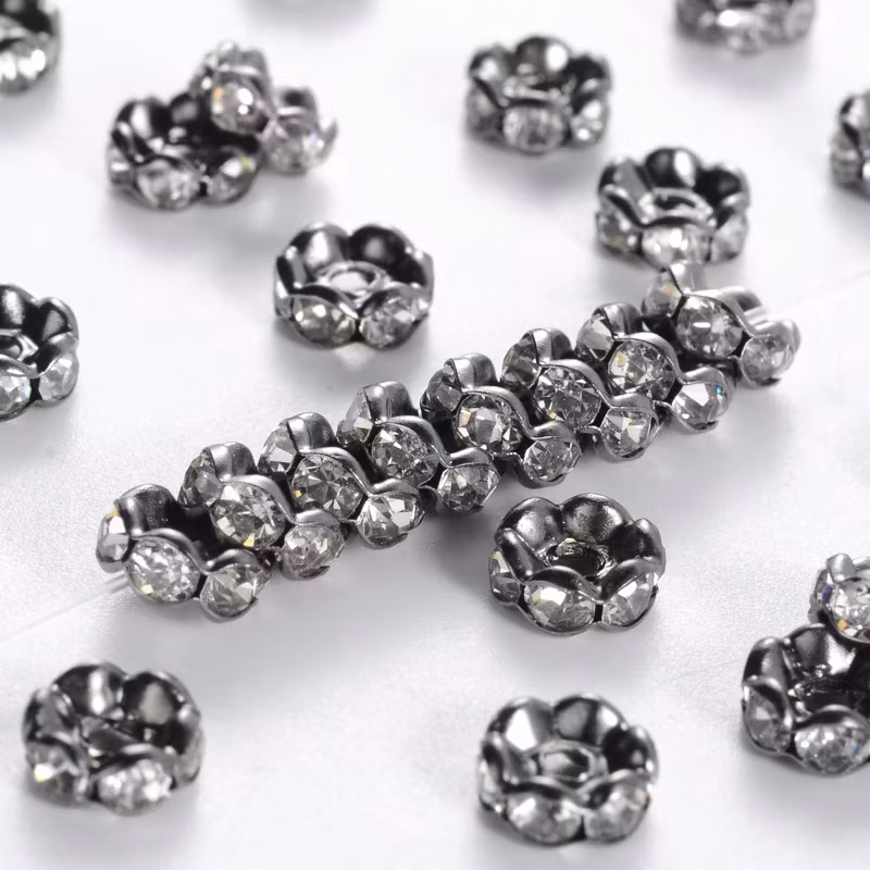 Mellandel, Strassrondell, 6x3mm, 20st, Gunmetal