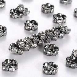 Mellandel, Strassrondell, 6x3mm, 20st, Gunmetal