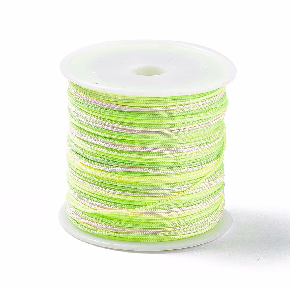 Nylontråd, Green Yellow, Flerfärgad, 0,8mm, 50m