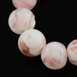 Lampwork, Glaspärlor, 14mm, Dark Salmon, 10st