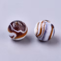 Lampwork, Glaspärlor, 14mm, Mixade, 10st