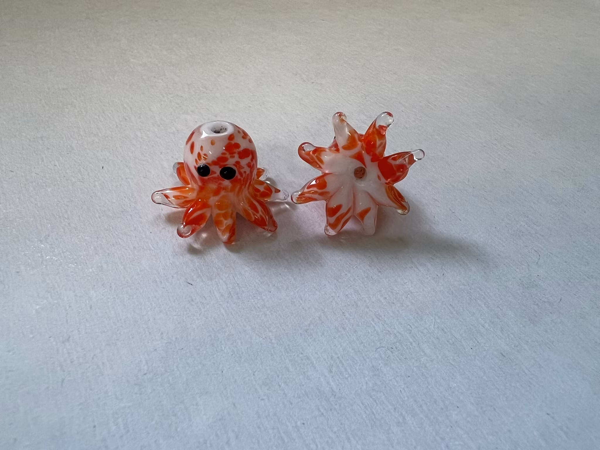 Lampwork, Glaspärlor, Bläckfisk, Coral