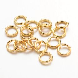 Bindringar, 6x1 mm, Guld, Mässing, 50 st