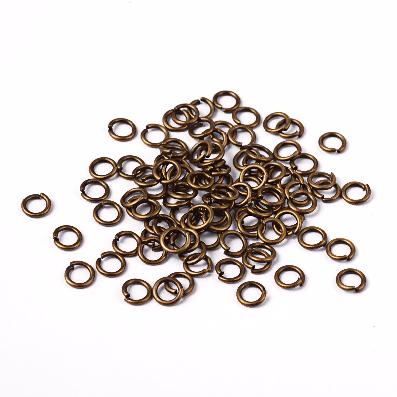 Bindringar, 6x1 mm, Antique Bronze, Mässing, 50 st