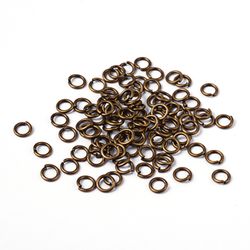 Bindringar, 6x1 mm, Antique Bronze, Mässing, 50 st