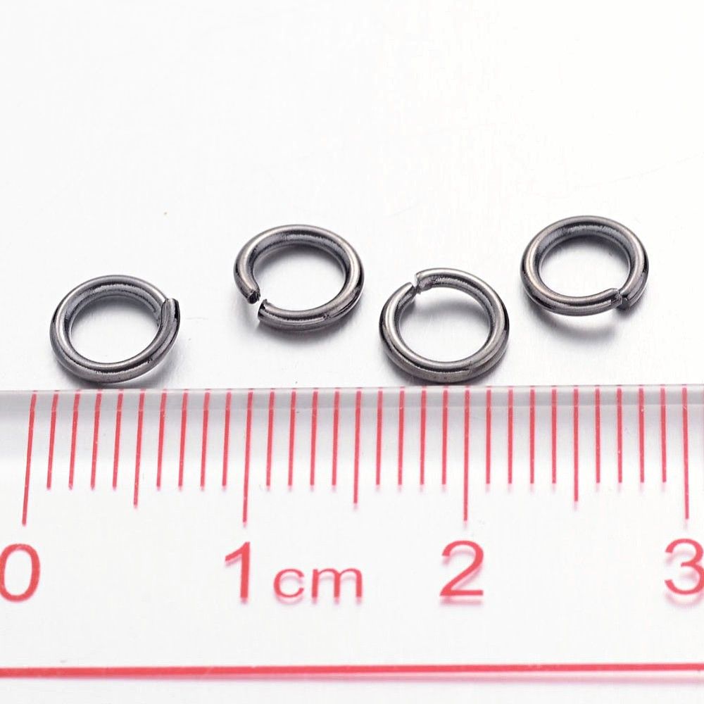 Bindringar, 6x1 mm, Gunmetal, Mässing, 50 st