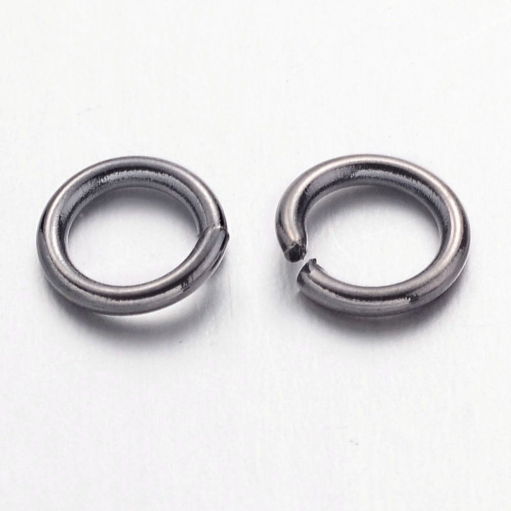 Bindringar, 6x1 mm, Gunmetal, Mässing, 50 st