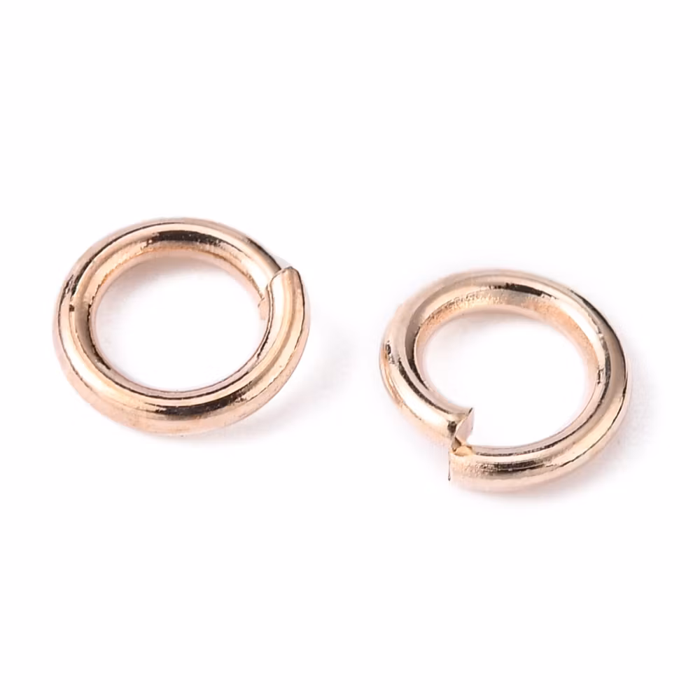 Bindringar, 6x1 mm, Mixade, Mässing, 50 st