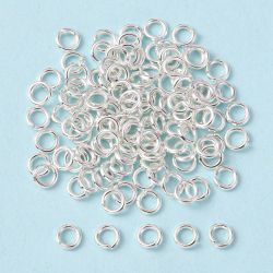 Bindringar, 5x1 mm, Silver, Mässing, 50 st