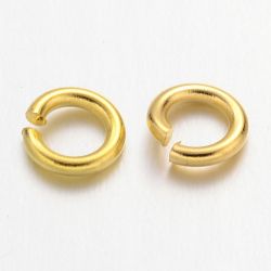Bindringar, 5x1 mm, Guld, Mässing, 50 st