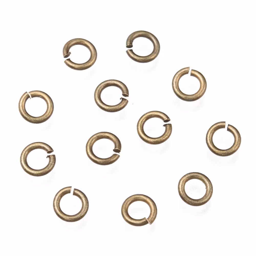 Bindringar, 5x1 mm, Antique Bronze, Mässing, 50 st