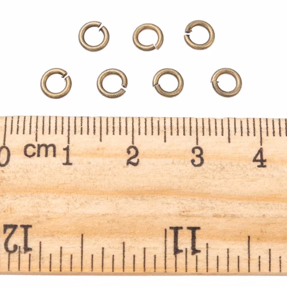 Bindringar, 5x1 mm, Antique Bronze, Mässing, 50 st